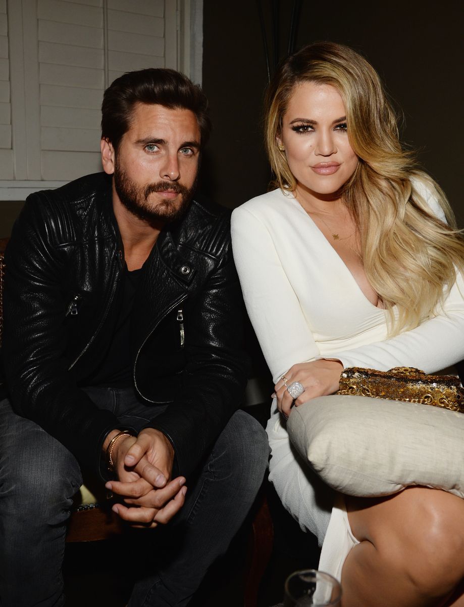  LOS ANGELES, CA - APRIL 23:  TV personalities Scott Disick (L) and Khloe Kardashian attend Opening Ceremony and Calvin Klein Jeans' celebration launch of the #mycalvins Denim Series with special guest Kendall Jenner at Chateau Marmont on April 23, 2015 in Los Angeles, California.  (Photo by Chris Weeks/Getty Images for Calvin Klein)