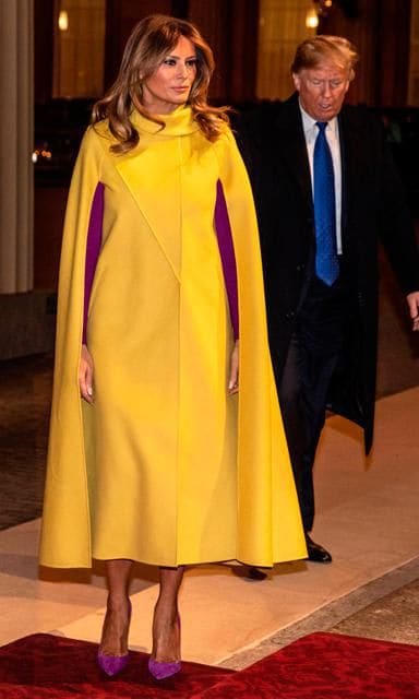 Melania Trump wore Valentino to meet the royals