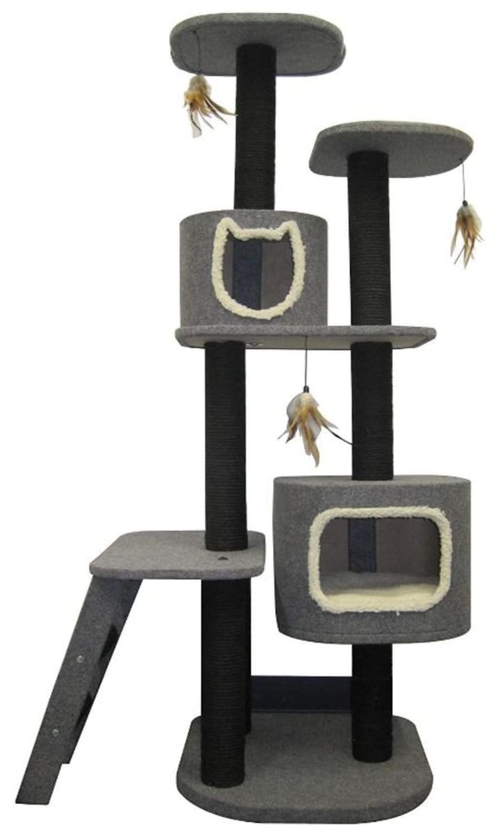 Penn-Plax Cat Tower 5-Level Climbing Tree Hideaways and Perches