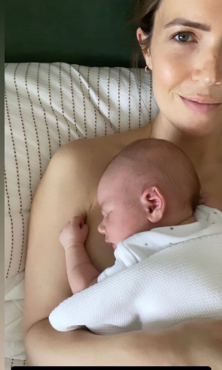 Mandy Moore cradles her newborn son, Gus, in new Instagram photo