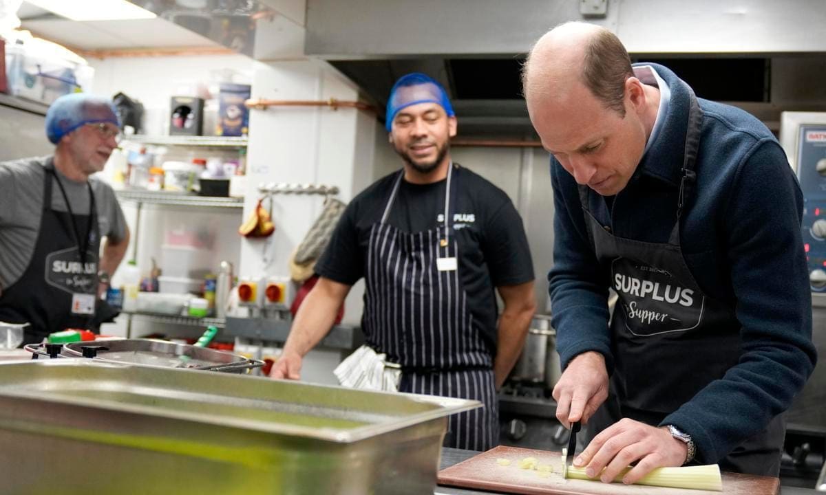 The Prince of Wales visited the Surplus to Supper charity on April 18