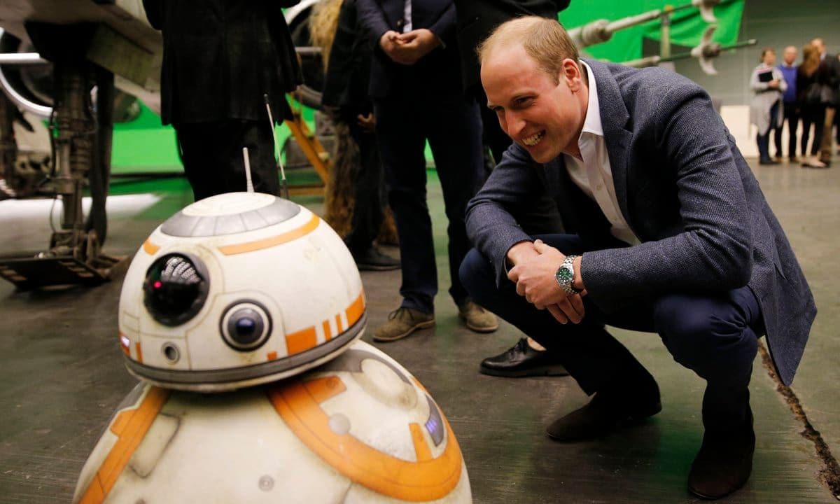 The Duke Of Cambridge And Prince Harry Visit The "Star Wars" Film Set