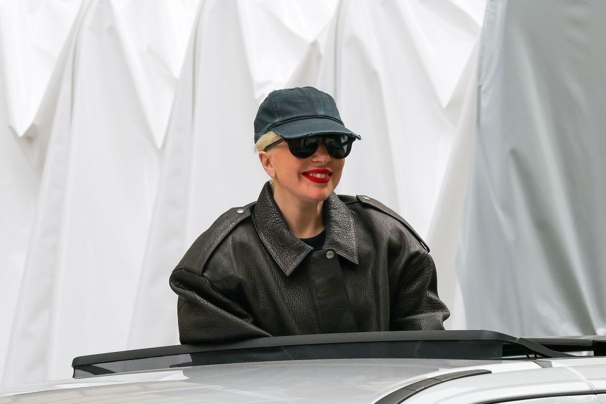 Lady Gaga is seen waving to fans on July 22, 2024, in Paris, France. 