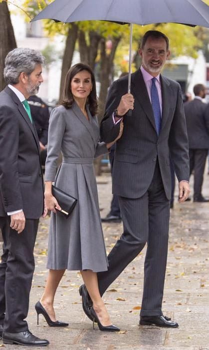 Queen Letizia and King Felipe share rare PDA moment in Madrid