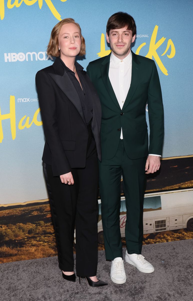 Hannah Einbinder and Alex Edelman attend the Los Angeles Season 2 Premiere of HBO Max's "Hacks" May 9, 2022