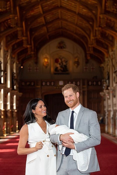 Meghan Markle and Prince Harry with baby Sussex