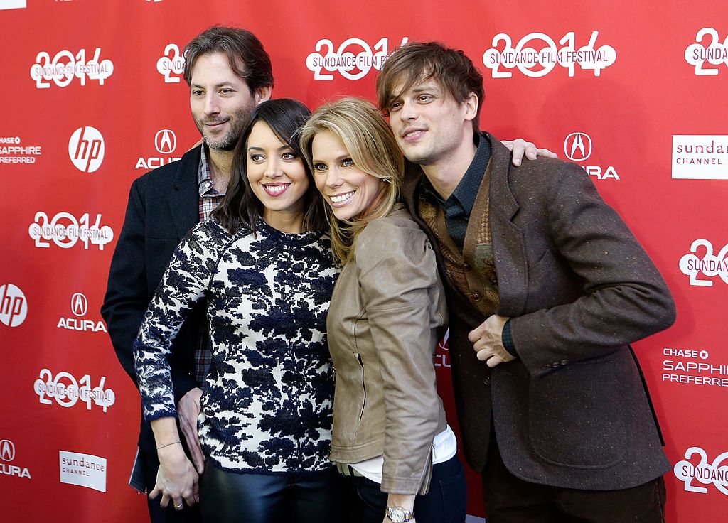 (L-R) Director Jeff Baena, actors Aubrey Plaza, Cheryl Hines and Matthew Gray Gubler attend the "Life After Beth" premiere at Library Center Theater during the 2014 Sundance Film Festival on January 19, 2014 in Park City, Utah.