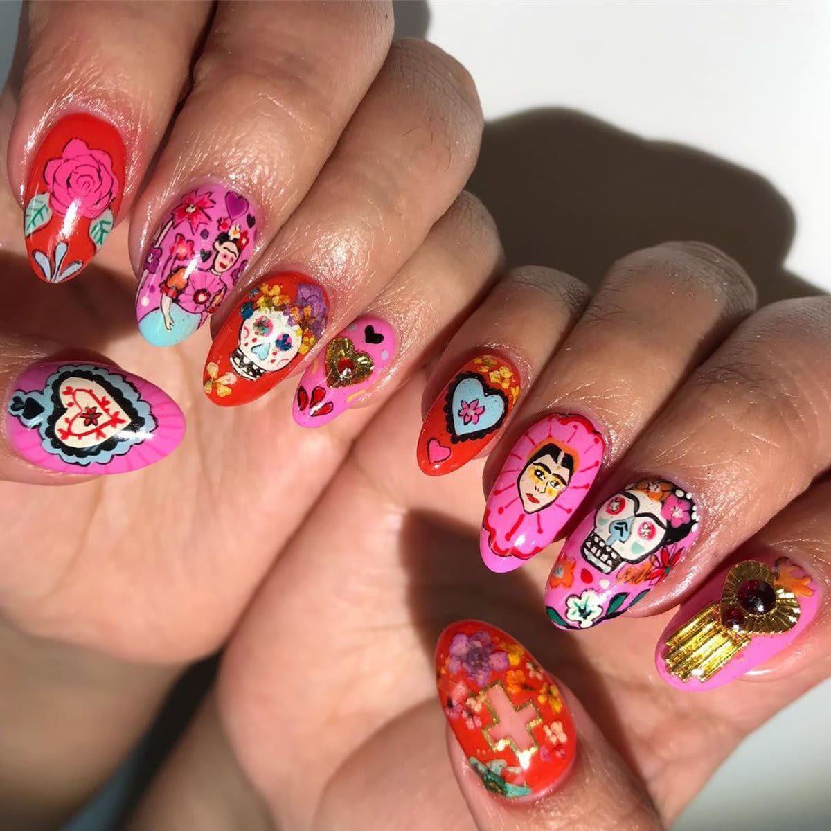 Frida Kahlo Nails Inspiration