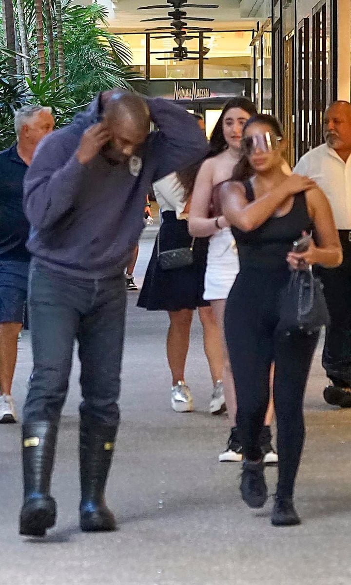 Kanye West and Chaney Jones in Miami