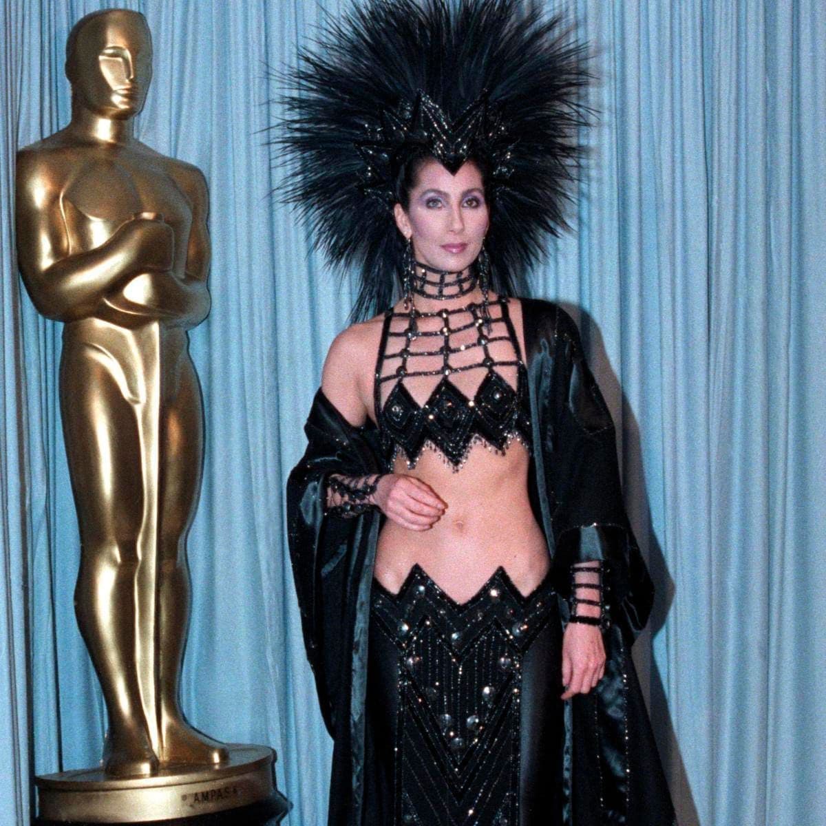 Cher Backstage at the 59th Academy Awards