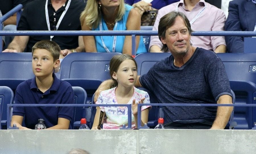 Kevin Sorbo enjoyed a match with his kid squad.
<br>
Photo: GC Images