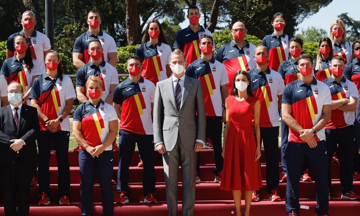 The Queen met with the Spanish Olympic team prior to receiving her vaccine on July 16