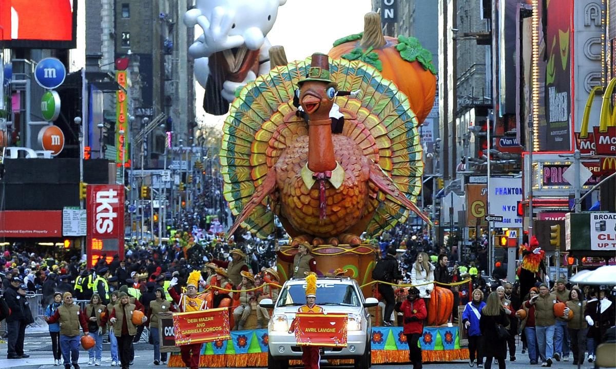 The Thanksgiving Turkey float during th