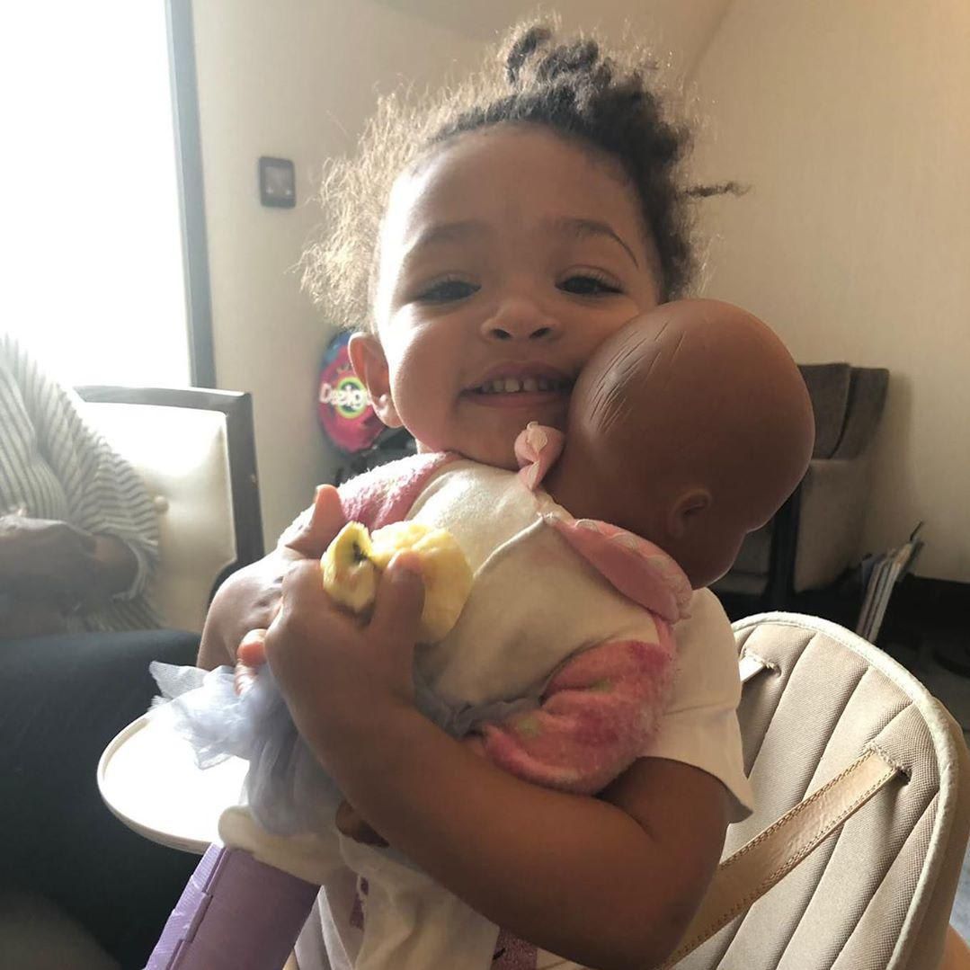 Selena Williams' daughter Olympia with doll Qai Qai