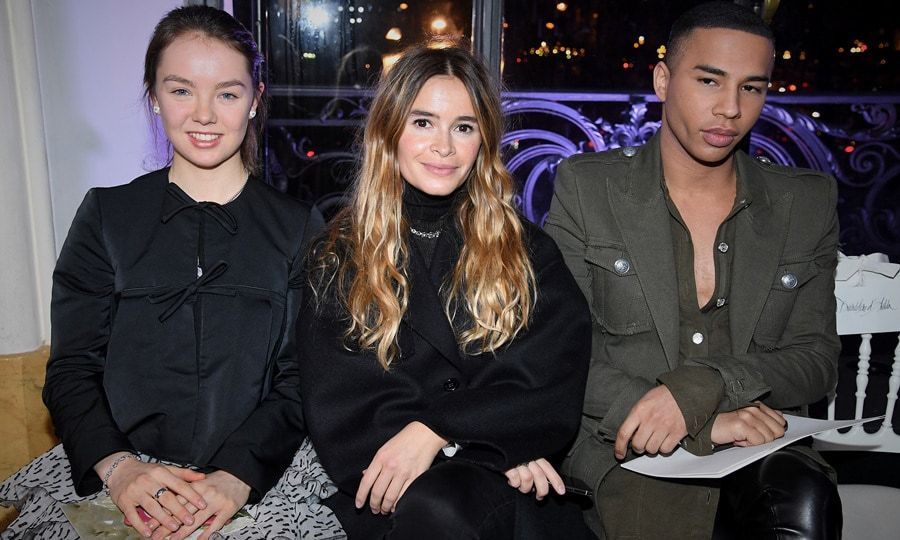 Princess Caroline's youngest daughter, Princess Alexandra of Hanover (left), attended the Giambattista Valli Haute Couture Spring Summer 2018 show during Paris Fashion Week on January 22. Grace Kelly's granddaughter was joined by Miroslava Duma and Olivier Rousteing in the front row.
Photo: Getty Images