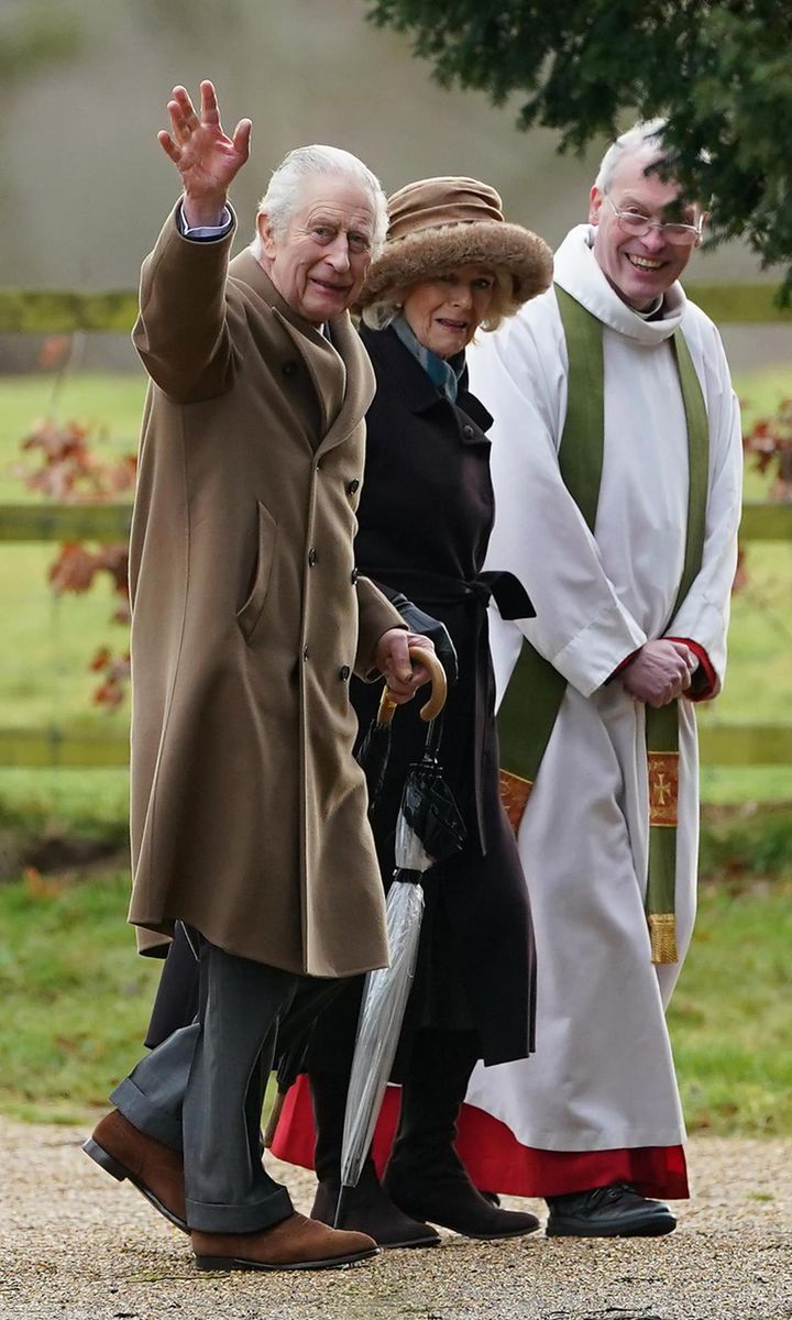 The day before the news was announced, the monarch attended church with Queen Camilla in Sandringham