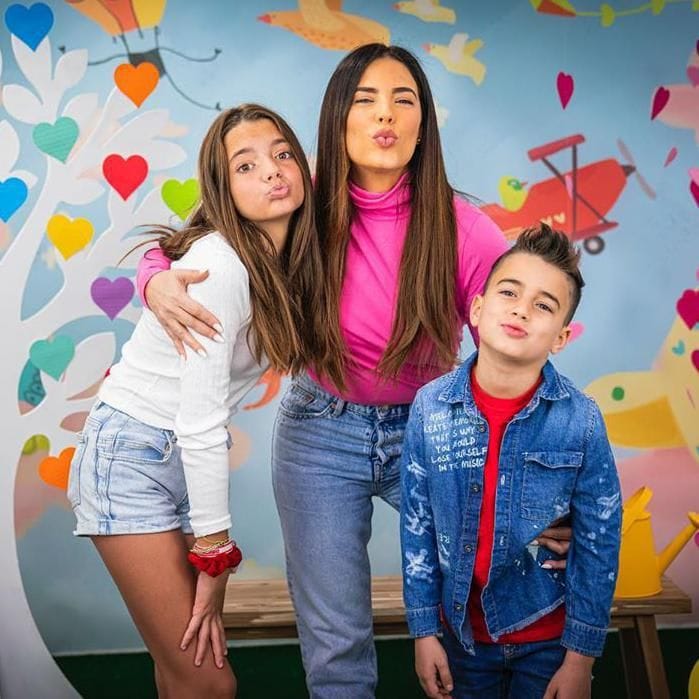 Gaby Espino and her kids Nickolas and Oriana