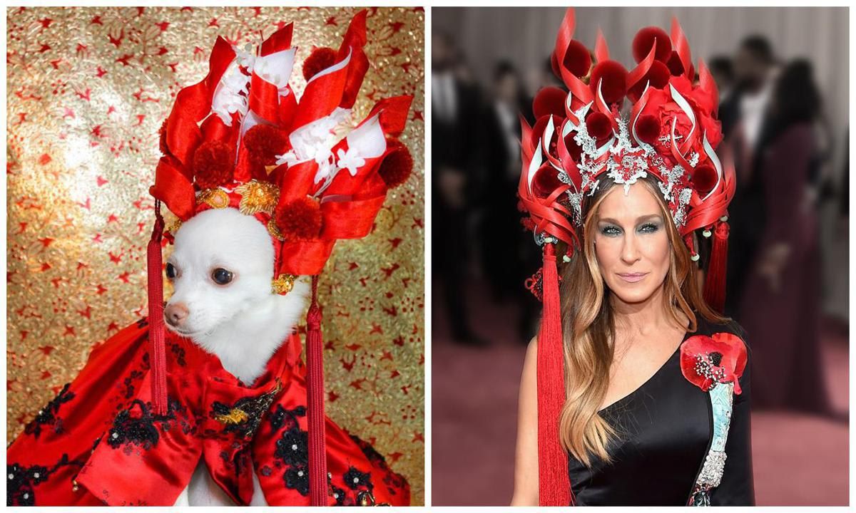 Inspired by Sarah Jessica Parker's 2015 Met Gala headpiece