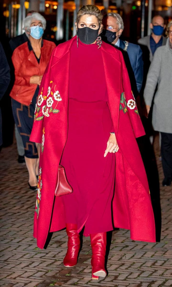 Queen Maxima stepped out in head to toe red on Oct. 7