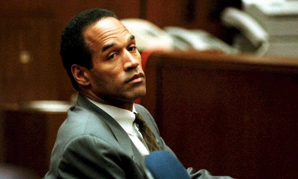 O. J. Simpson sits in Superior Court in Los Angele