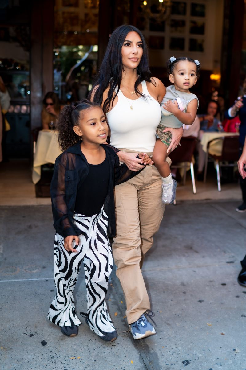 Kim Kardashian and her daughters North and Chicago