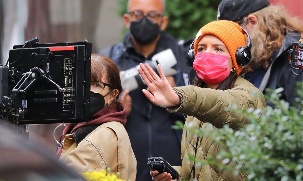 First Pics Of Katie Holmes Seen Directing Her Movie In NYC