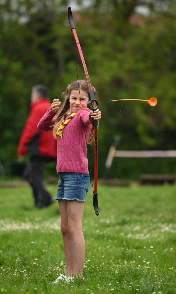 Princess Charlotte also had a go.