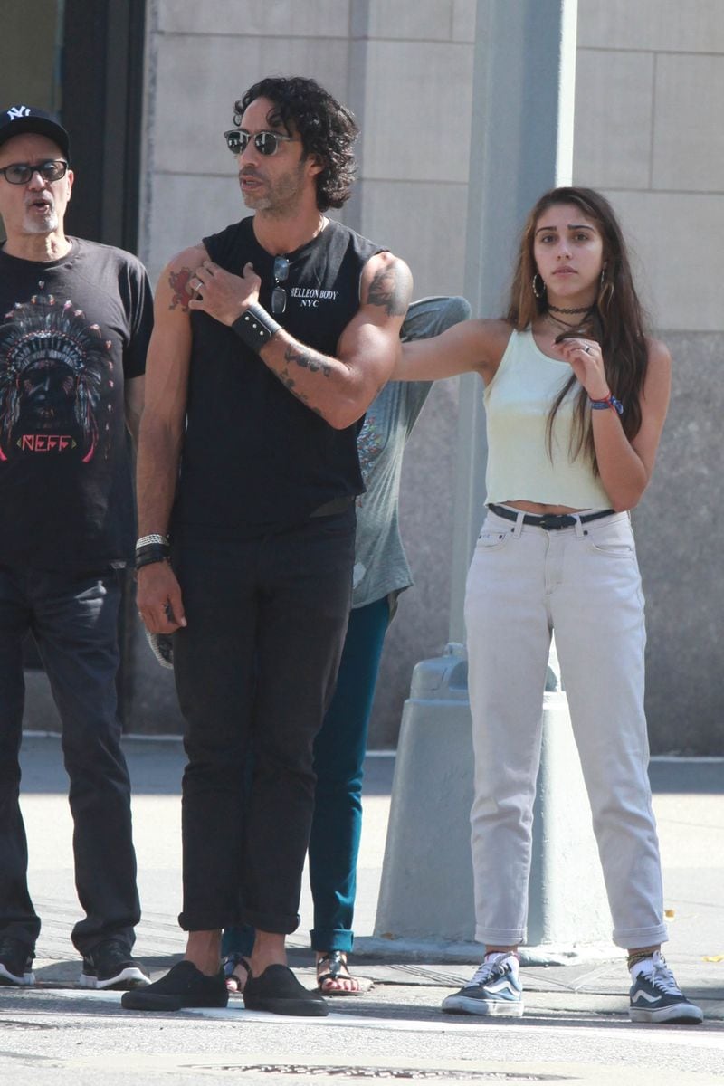 Lourdes Leon Shopping With Her Father Carlos Leon and His Wife Betina Holte and family in Soho.