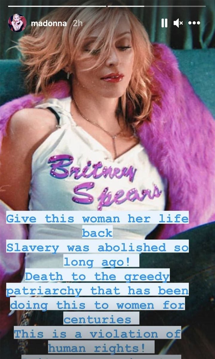 Madonna supports Britney Spears