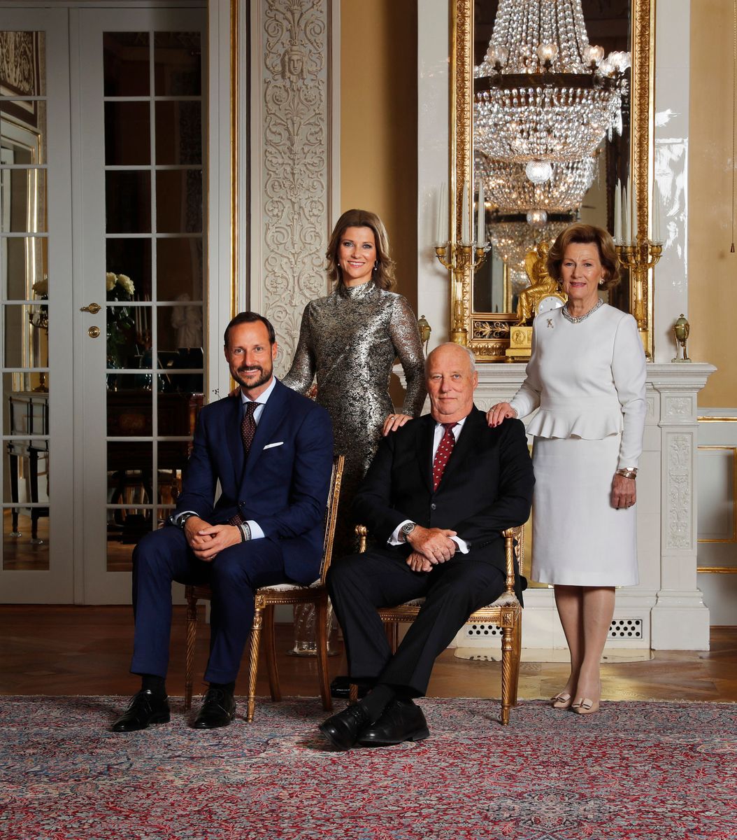 Princess Märtha Louise of Norway with her parents and brother