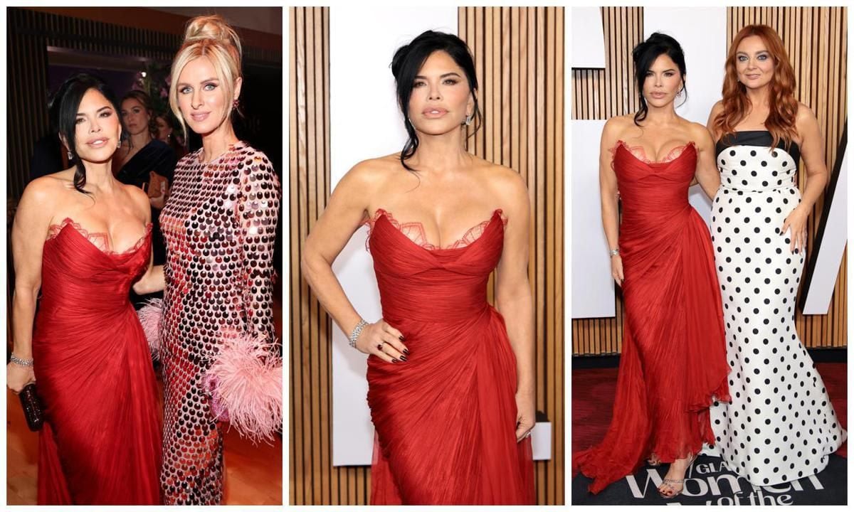 Lauren Sanchez captivates in red strapless gown at the Women of the Year 2023 Awards