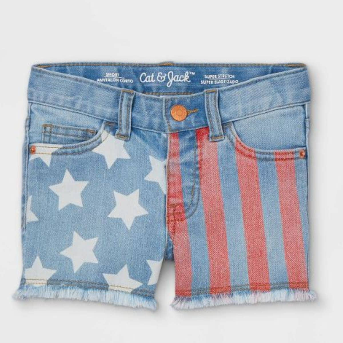 Toddler Girls' Flag Jean Shorts - Cat & Jack