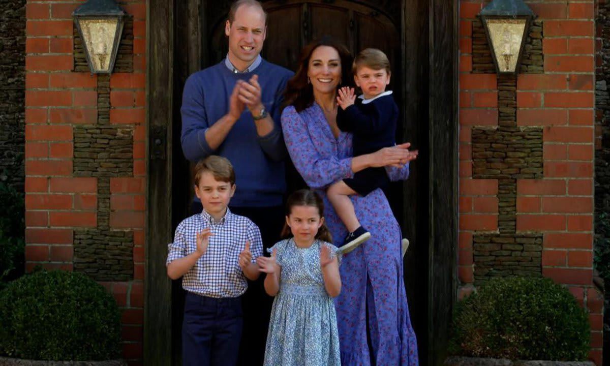 William, Kate and their children clapped for NHS carers as part of BBC's