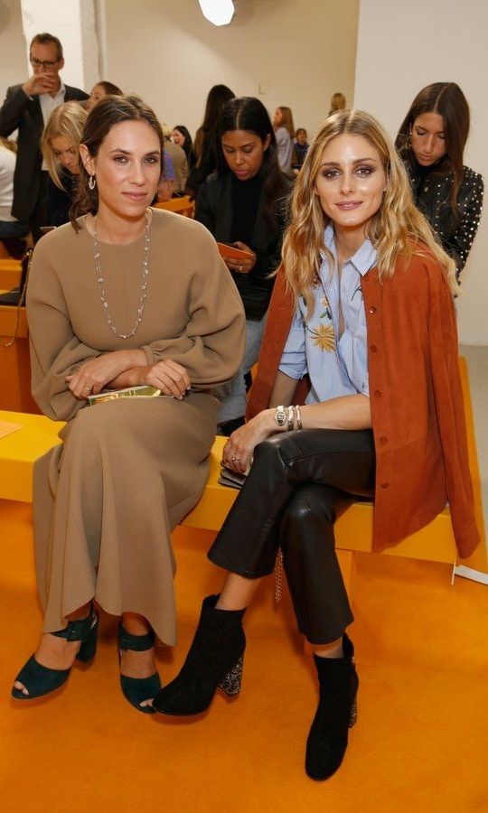 Olivia Palermo, right, joined Monaco royal Tatiana Santo Domingo at the Emilia Wickstead show.
Photo: Darren Gerrish/WireImage