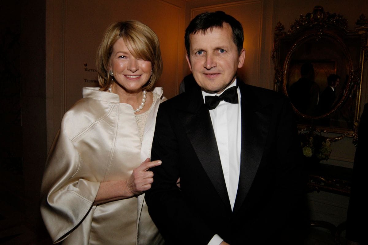 Martha Stewart and Charles Simonyi attend The Russian National Orchestra's 15th Anniversary Gala at St. Regis Roof Ballroom on March 7, 2006, in New York City. 