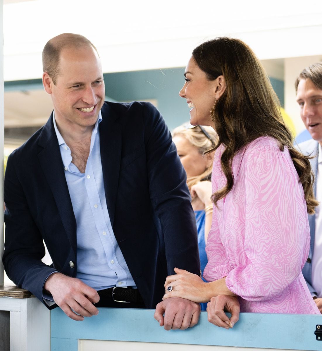 Prince William, Duke of Cambridge and Catherine, Duchess of Cambridge during a visit to Abaco on March 26, 2022 in Great Abaco, Bahamas. 