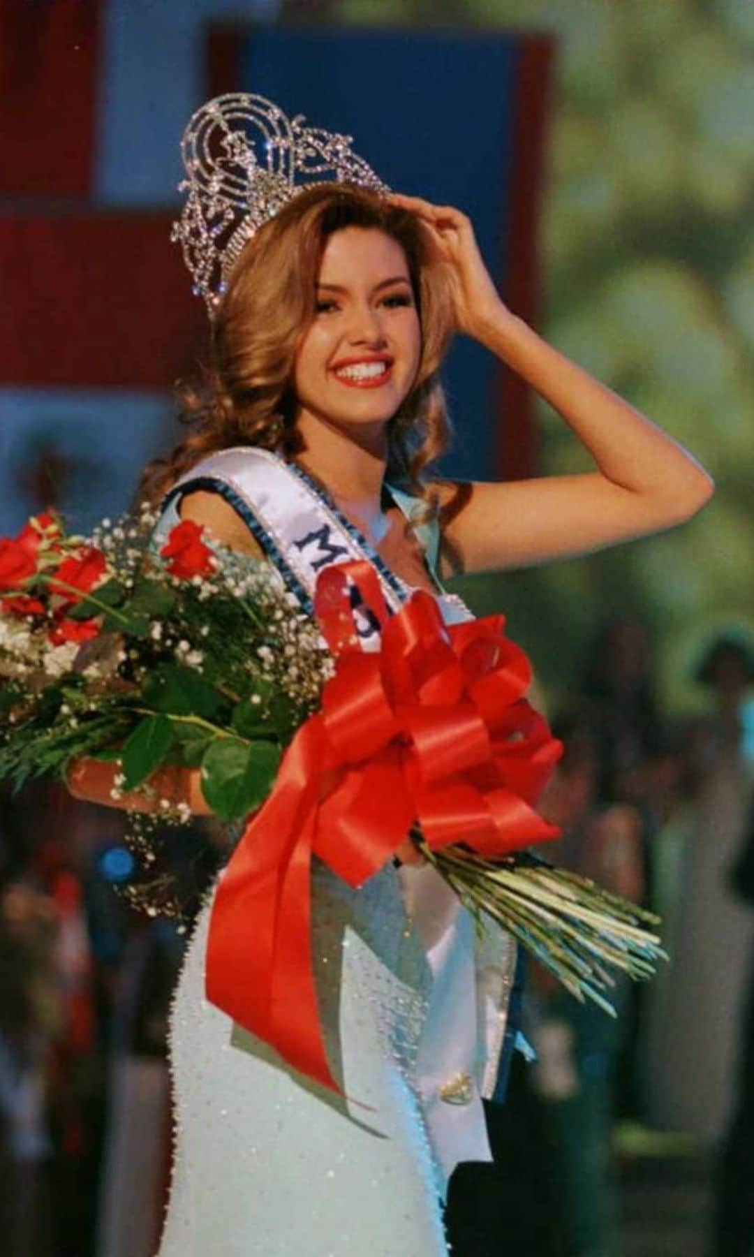 Venezuelan Alicia Machado was crowned Miss Universe in 1996.