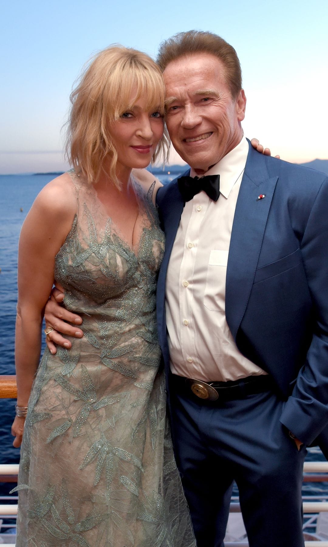 Uma Thurman and Arnold Schwarzenegger