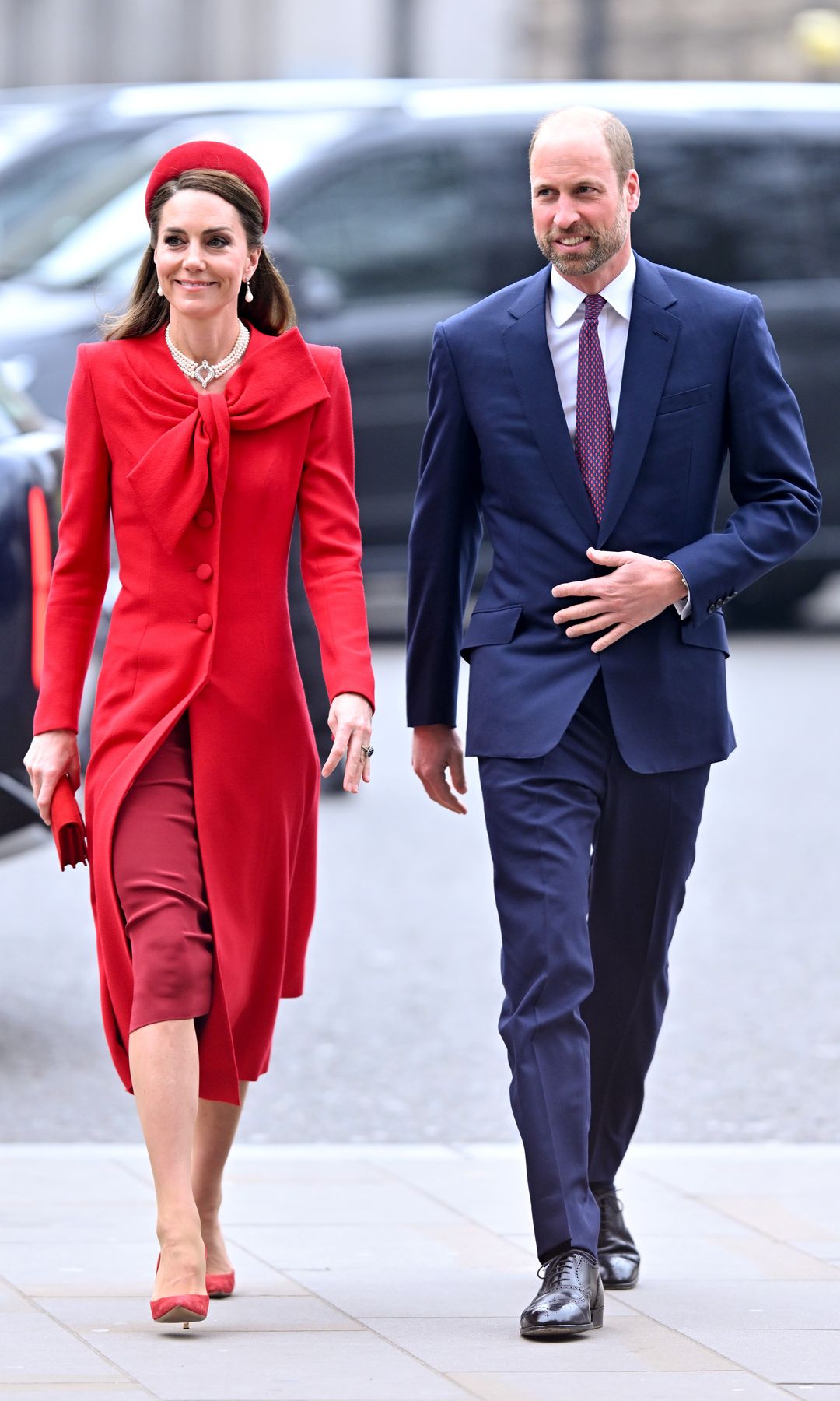 LONDON, ENGLAND - MARCH 10: Catherine, Princess of Wales and Prince William, Duke of Cambridge attend the celebrations for Commonwealth Day on March 10, 2025 in London, England. (Photo by Samir Hussein/WireImage)