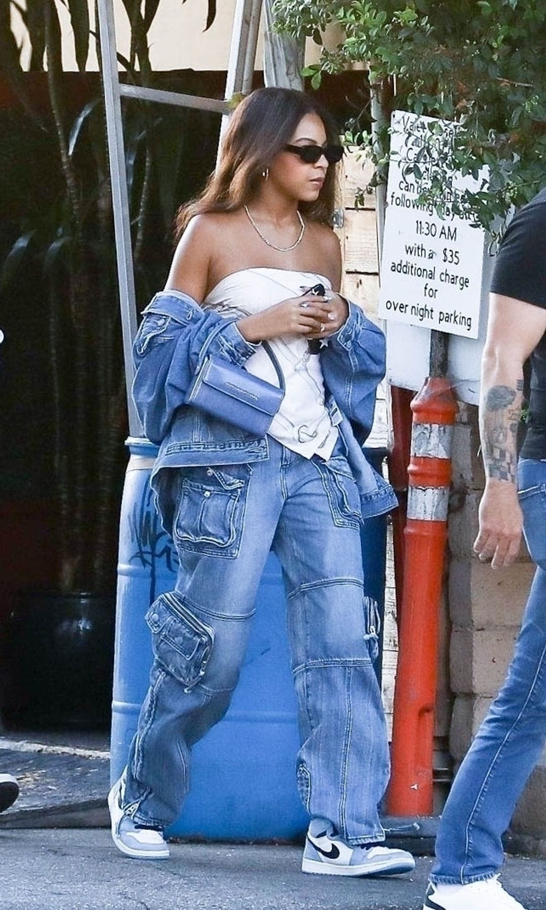 Blue Ivy Carter, all grown up at 12, looked stylish in a tube top and cargo jeans as she enjoyed a Sunday Funday with her group of gal pals