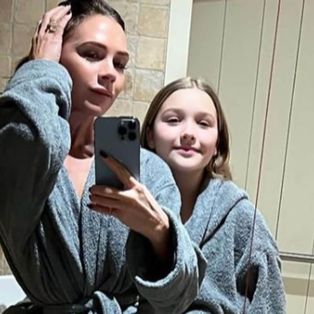 Victoria Beckham and her daughter Harper have a relaxing spa day