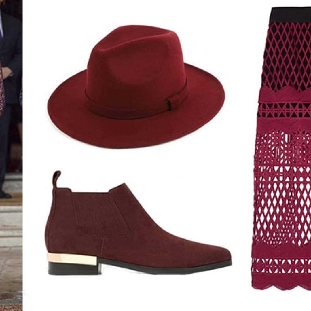 Get the look: Kate Middleton-inspired wine-colored pieces for your wardrobe