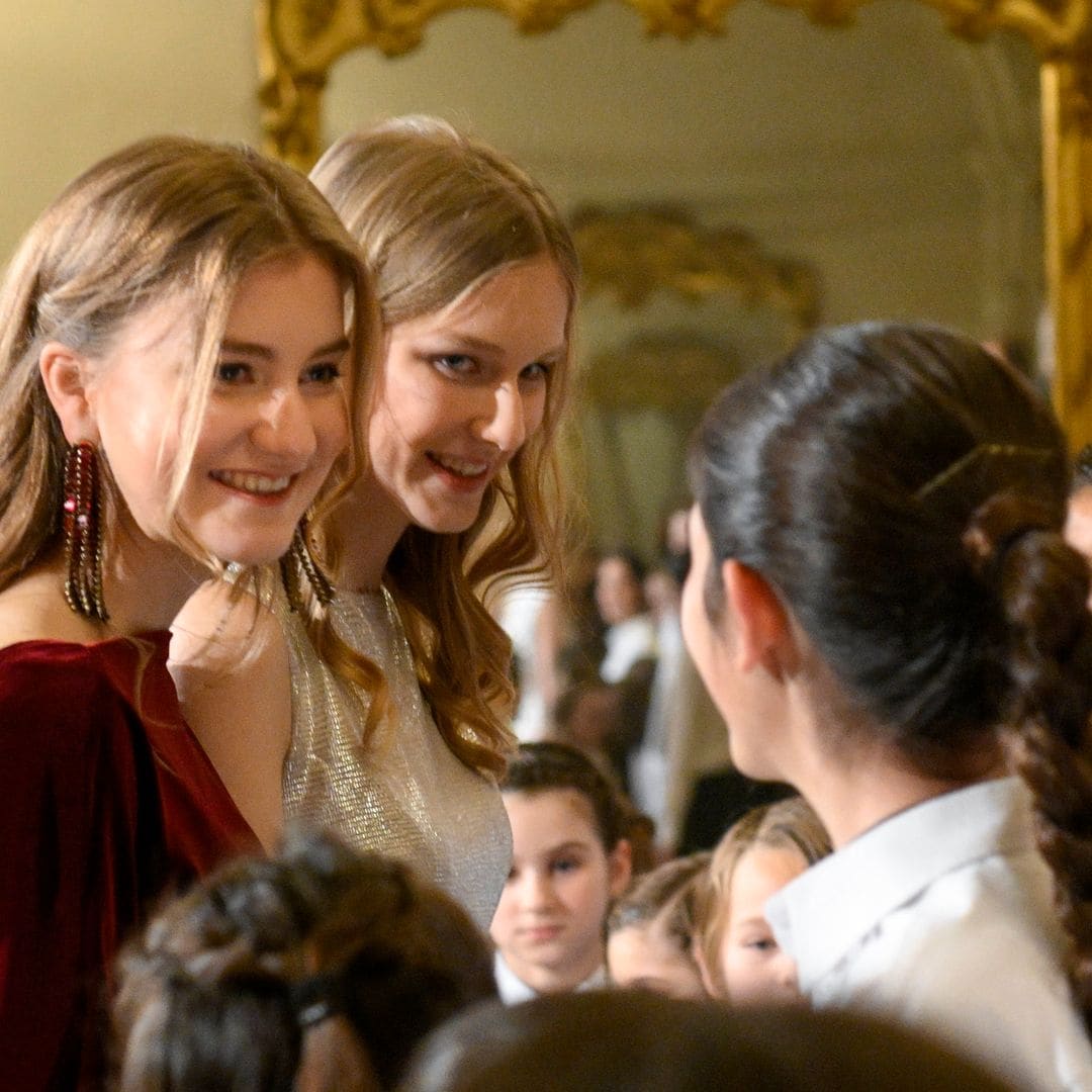 Princesses wear festive dresses to a Christmas concert at the palace