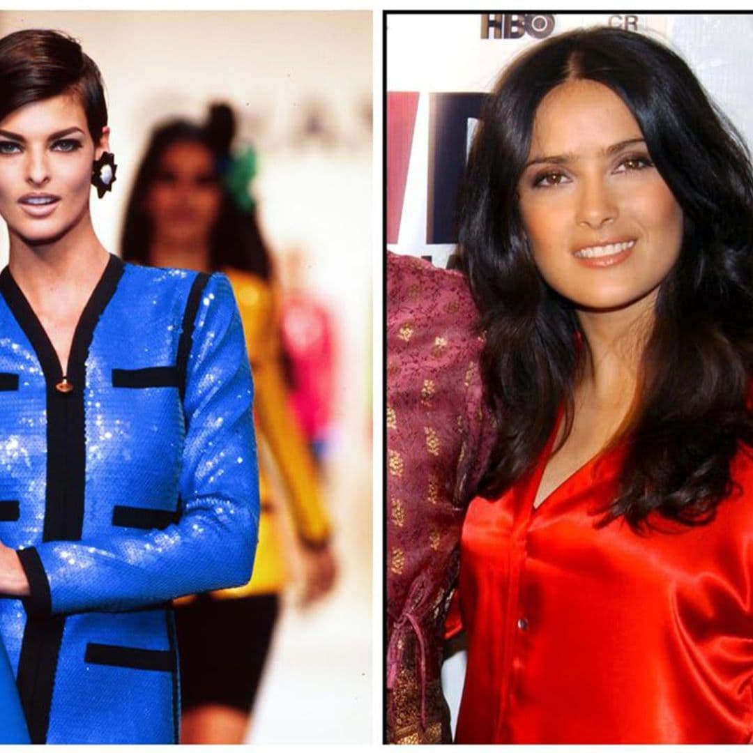 Linda Evangelista and Salma Hayek seem to be on good terms