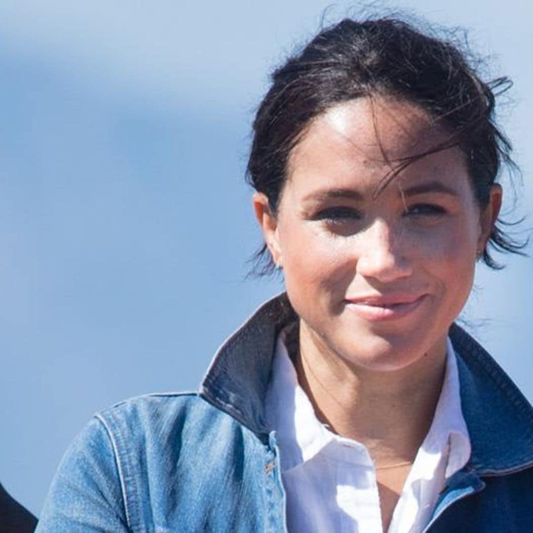 Royal first: Meghan Markle wears a denim jacket to official engagement in Cape Town