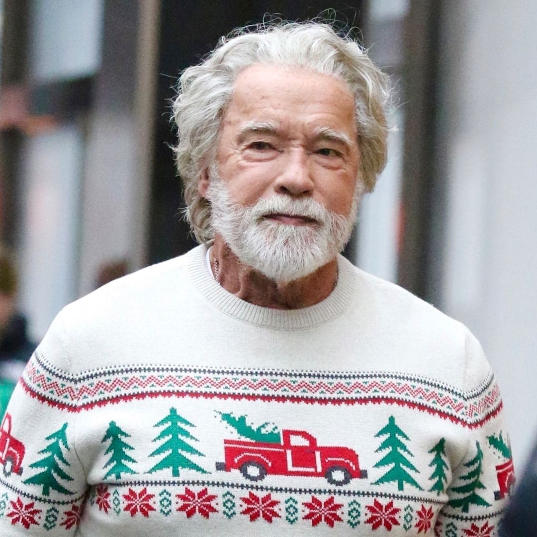 Arnold Schwarzenegger goes through a Santa Claus makeover