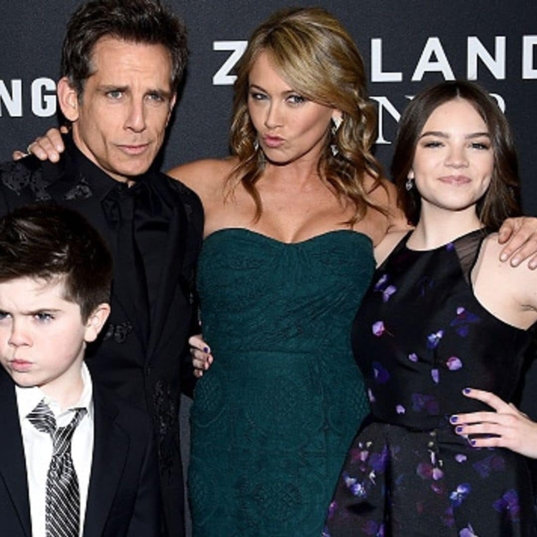 Ben Stiller is left in the shade by son Quinlin's 'blue steel' skills at 'Zoolander 2' premiere