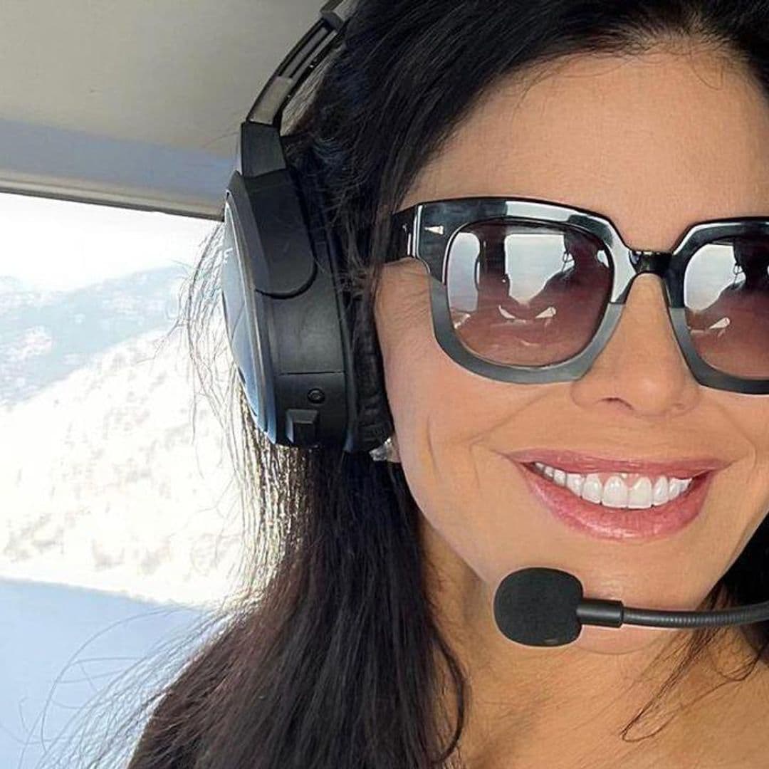 Lauren Sanchez shows how much vigilance it takes to fly a helicopter and supports Jeff Bezos