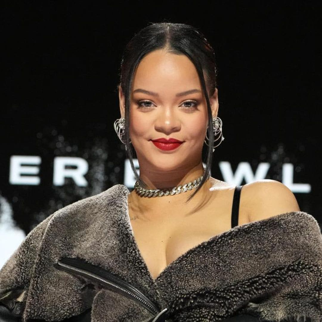 Rihanna’s pre-Halftime Show glow at Apple Music Press Conference