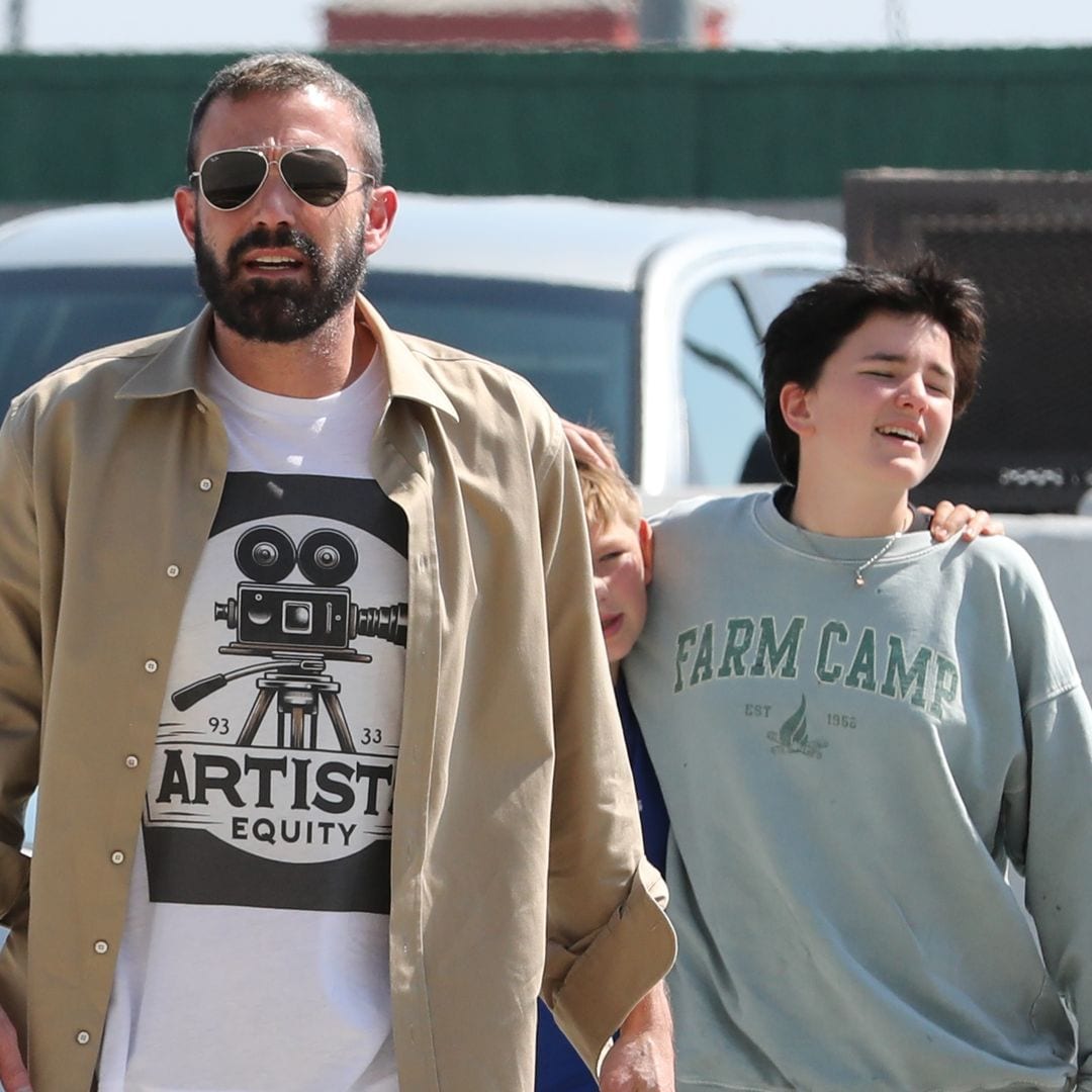 Ben Affleck rocks salt and pepper hair while shopping with Samuel and Fin